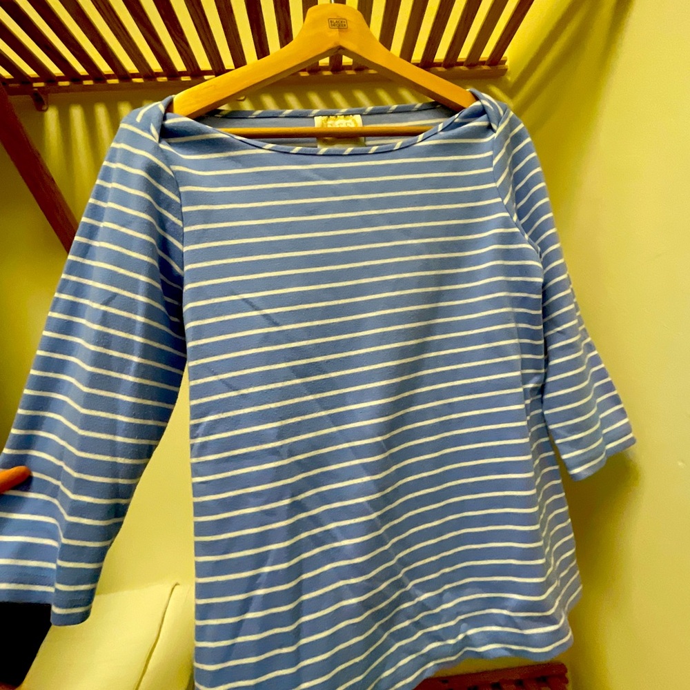 Sail to Sable  blue and white striped top